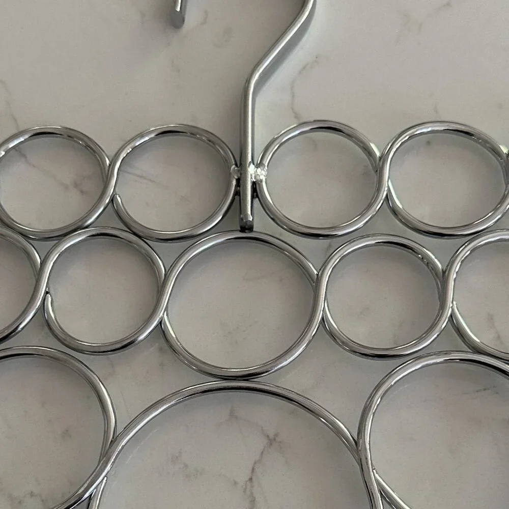 Chrome Hanging Scarf Holder